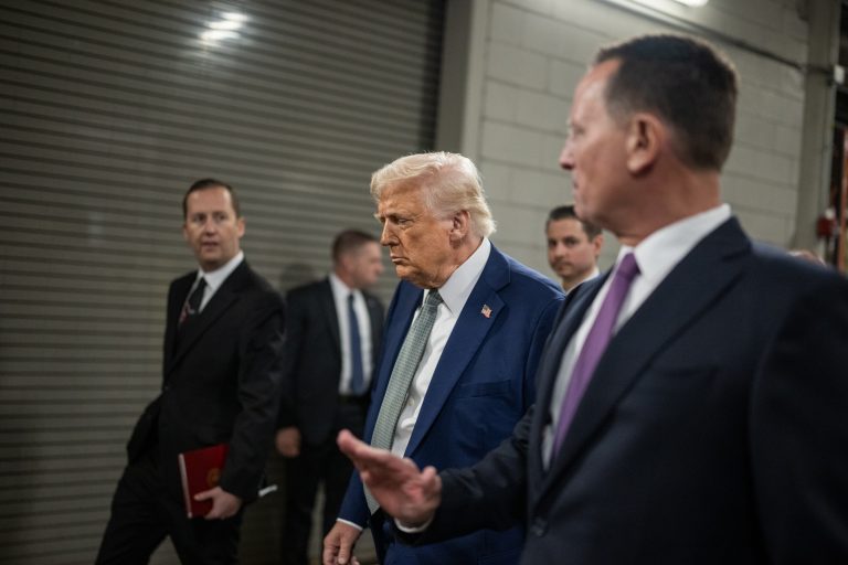 Donald Trump and Ric Grenell at the Kennedy Center on March 17, 2025. Official White House photo by Daniel Torok.